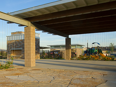 Large covered viewing area