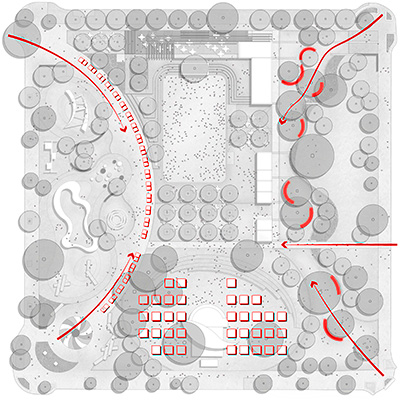 Locations of event use areas