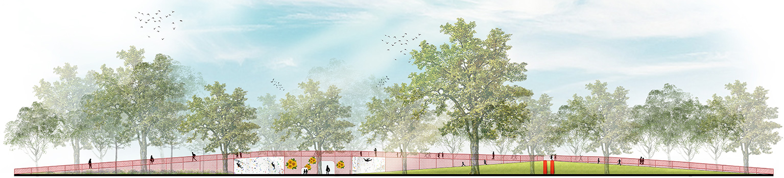 Enlarged section rendering for the proposed Tree Canopy Walk
