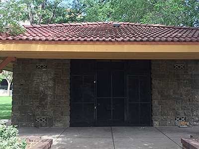 View of restroom building