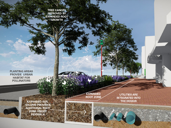 Diagram of stormwater management system