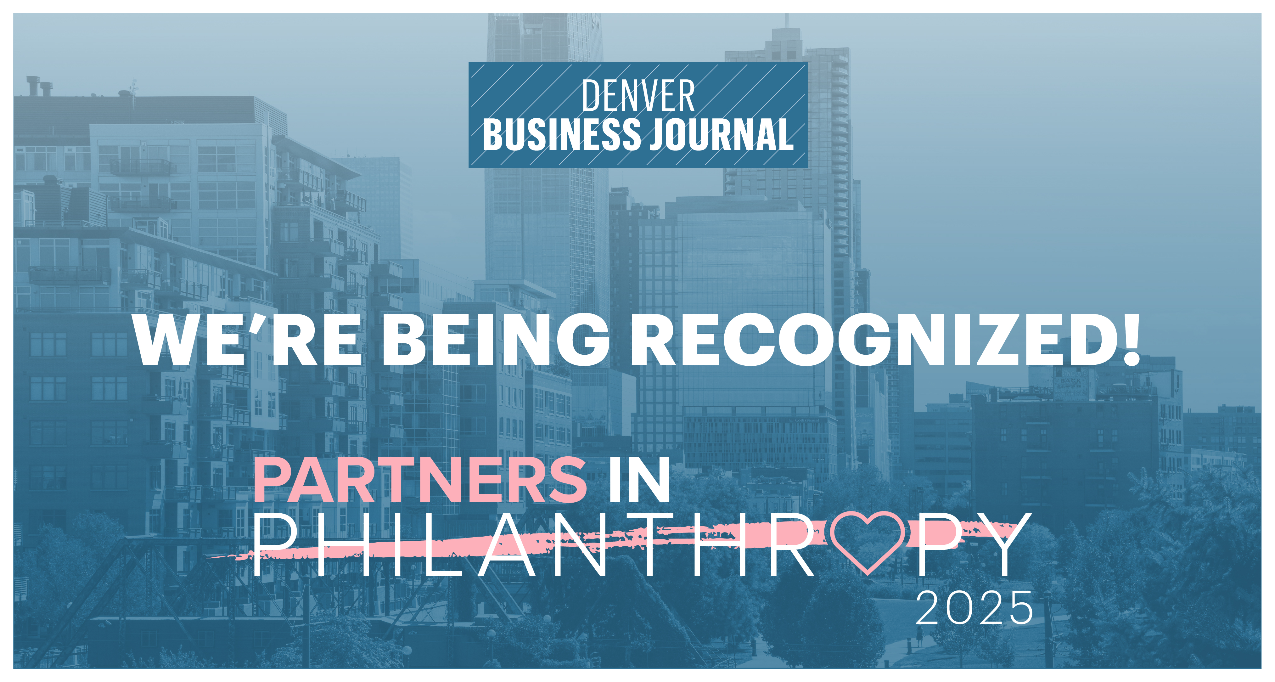 We're being Recognized! Partners in Philanthropy 2025.