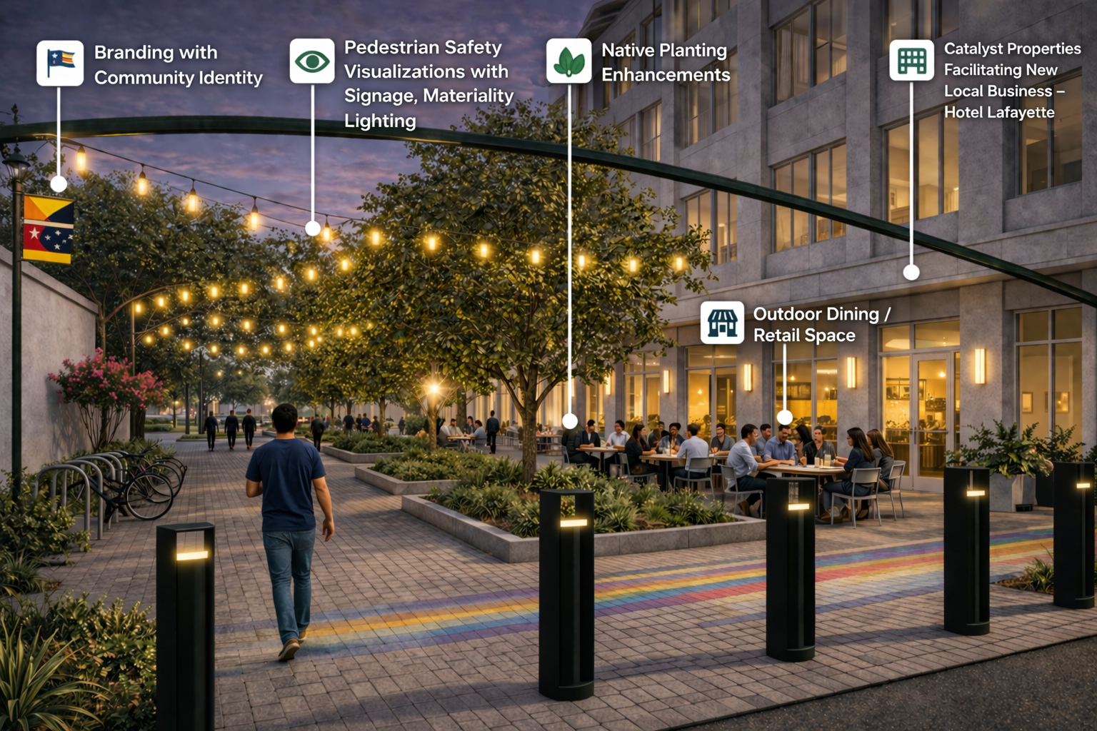 Downtown Lafayette street render.