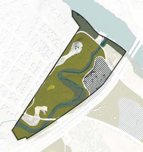 Diagram of ecological mowed areas