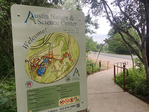 Entrance sign with directory map