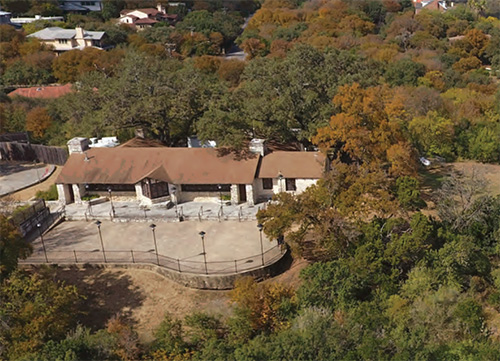 Bird's eye view of the clubhouse