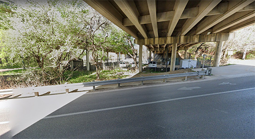 Existing view of the area under MOPAC
