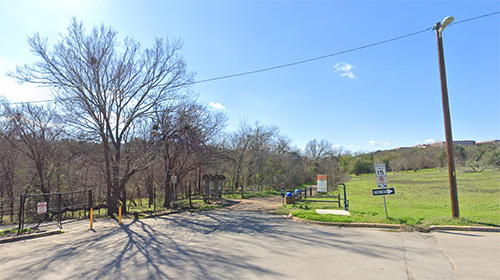 Existing view of the Violet Crown Trailhead