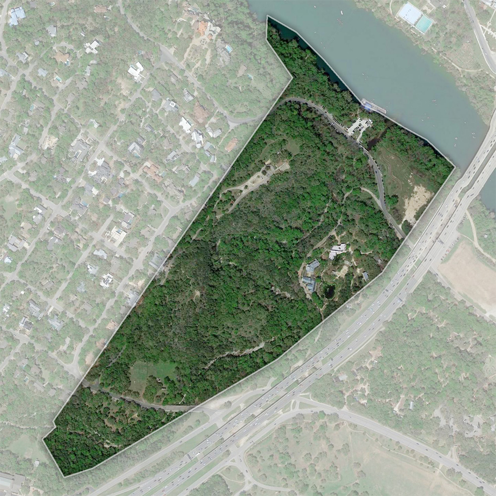 Aerial photo of the Nature Preserve area